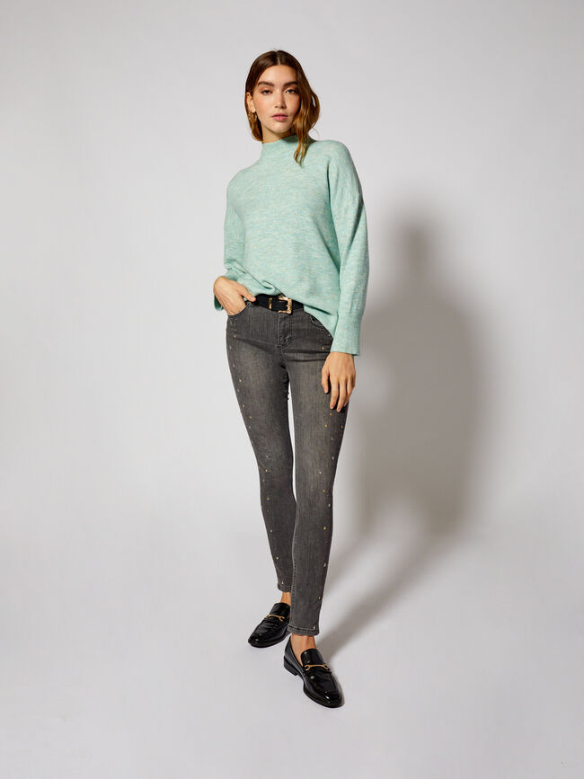 jersey cuello cisne Verde Agua Clar