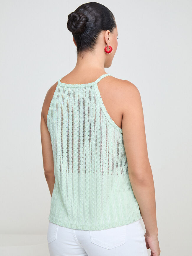 TOP HALTER JACQUARD Verde