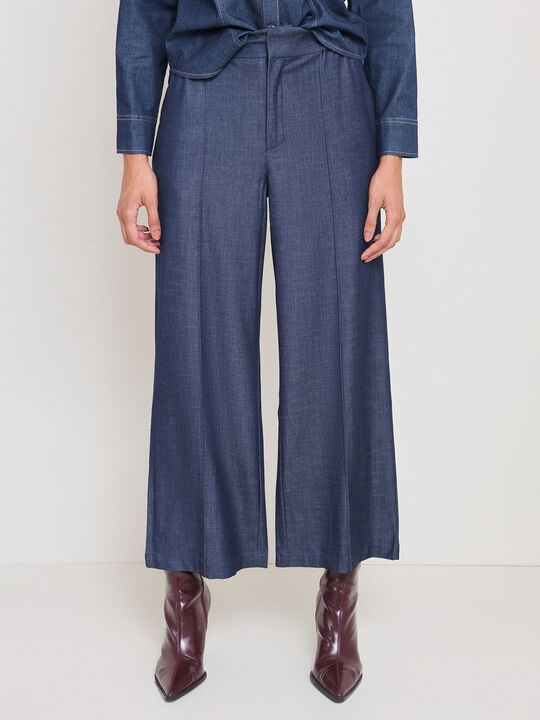 PANTALON INDIGO FLUIDO Dark blue image number null