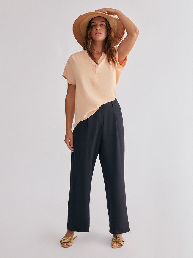 Blusa hombro caído Mandarina