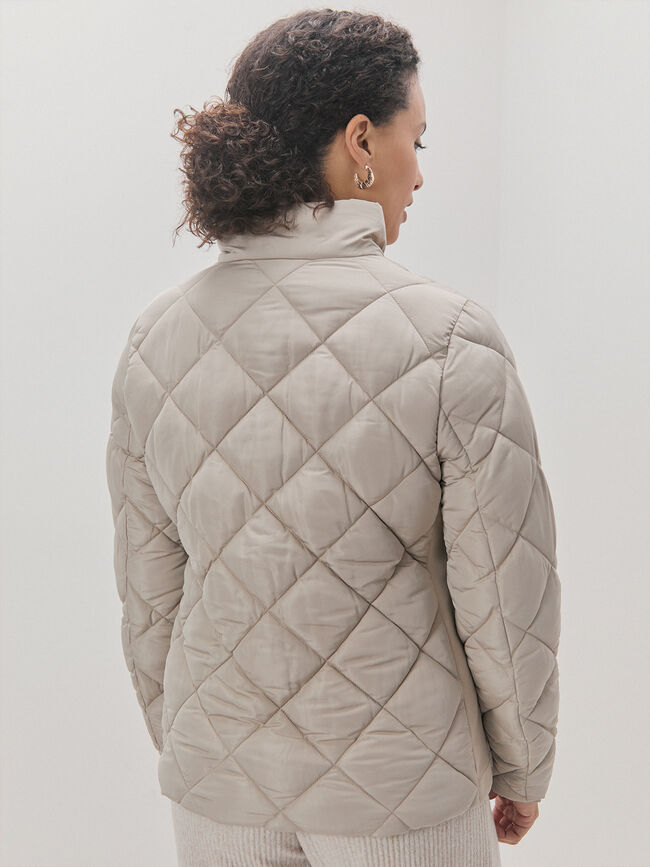 CHAQUETA ACOLCHADA ANCHA Beige