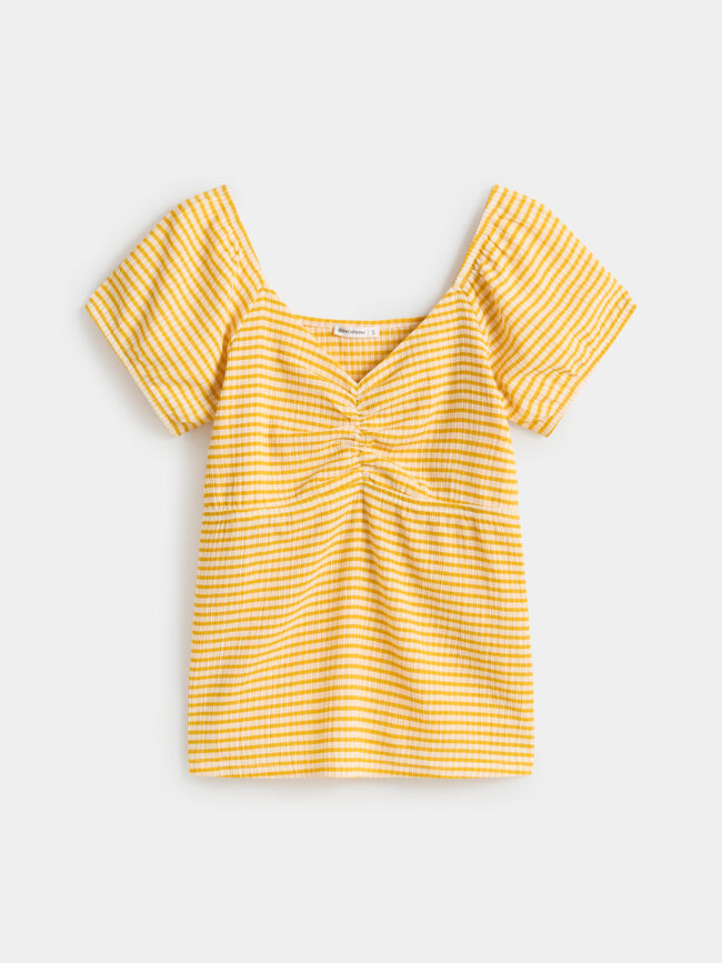 TOP VICHY FRUNCIDO Amarillo