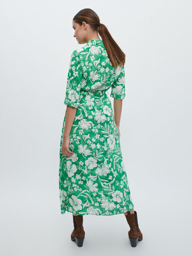Vestido camisero Verde
