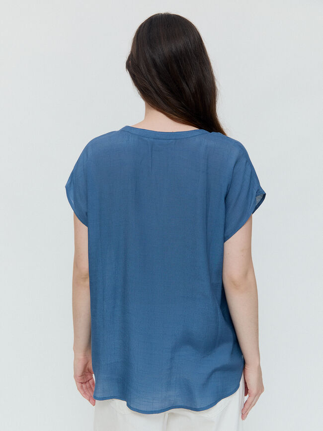 Blusa rústica Azul Grisaceo