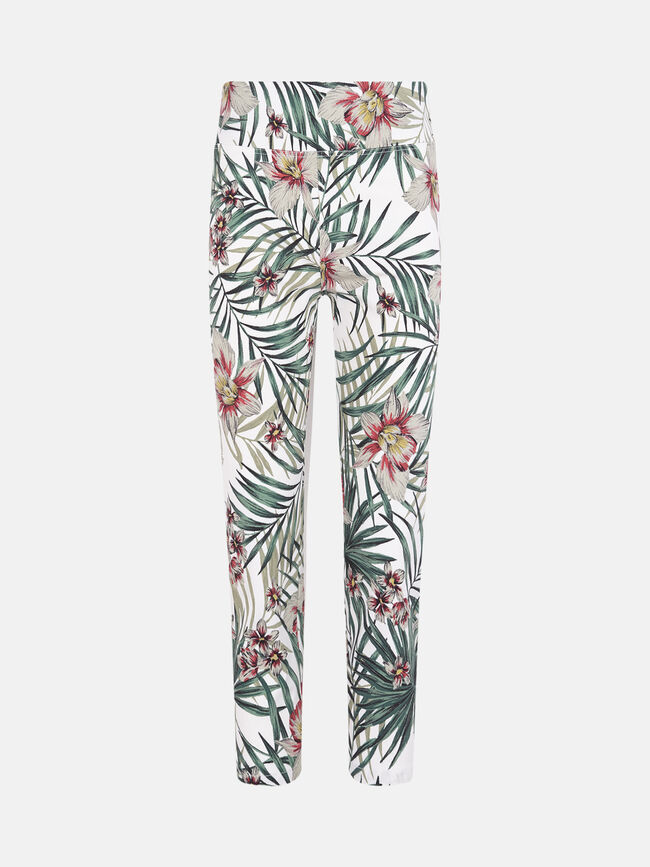 Pantalón capri ajustado Estampado 1