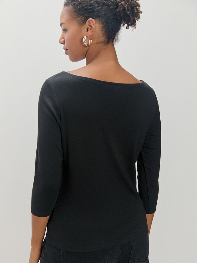 CAMISETA HEBILLA Negro