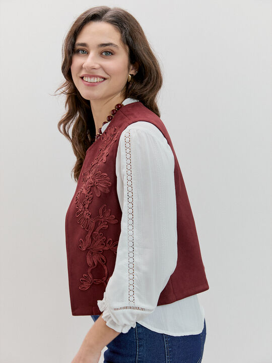 CHALECO ANTELINA DIBUJO Granate image number null