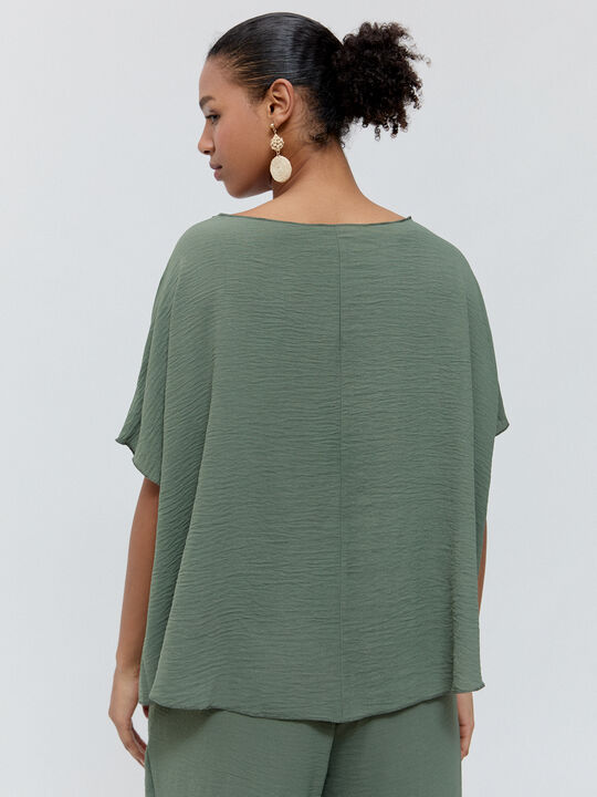BLUSA NUDO Verde oscuro image number null