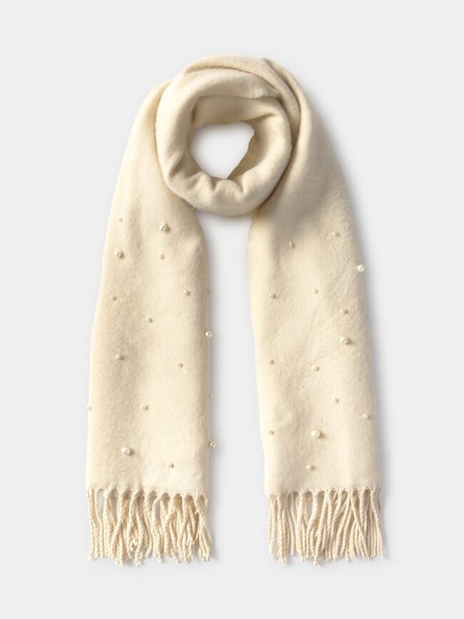 BUFANDA LISA PERLAS Crudo