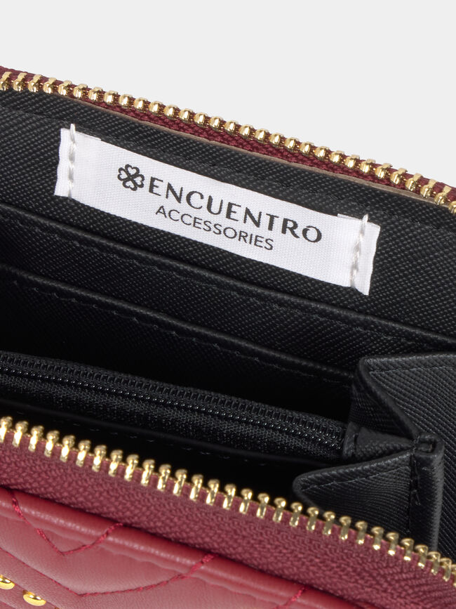 CARTERA TACHAS Burgundy Drab