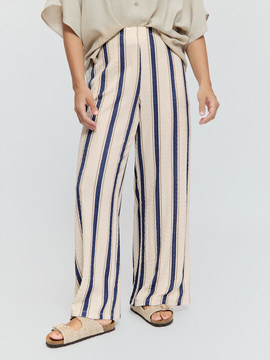 PANTALON ESTAMPADO RAYAS Crudo image number null