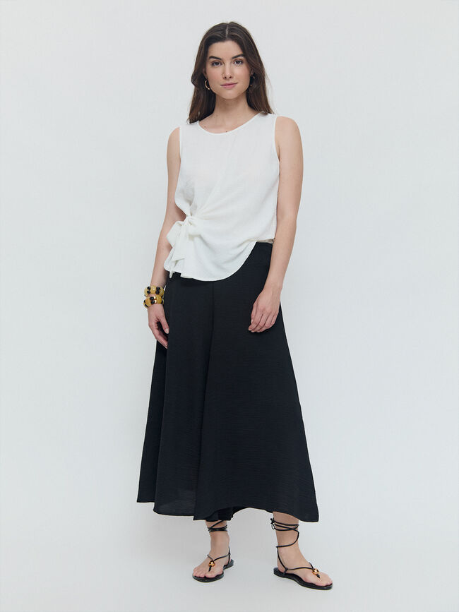 PANTALON ANCHO FLUIDO Negro