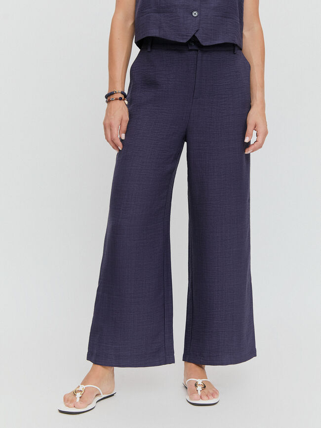PANTALON RECTO RUSTICO Azul Marino