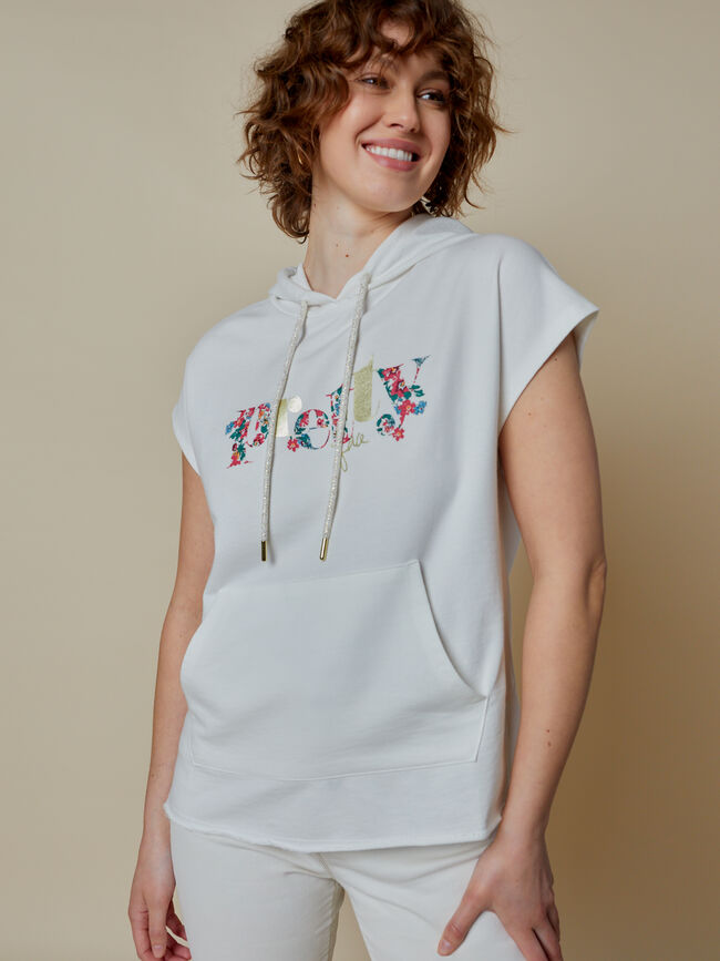 Sudadera manga corta Blanco Optico
