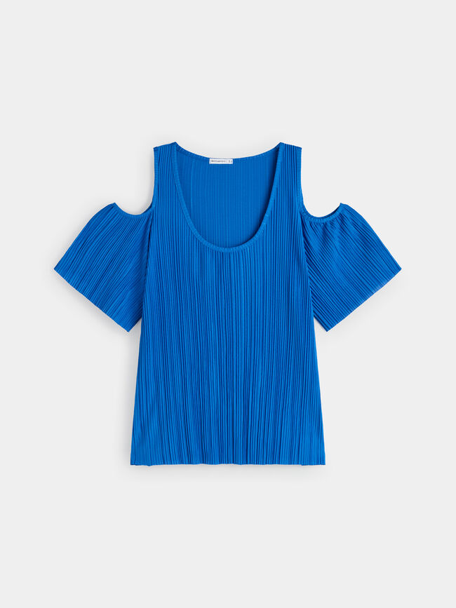 CAMISETA PLISADA Azul Real
