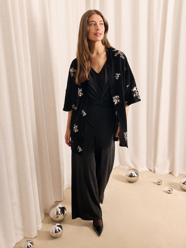 KIMONO TERCIOPELO Negro