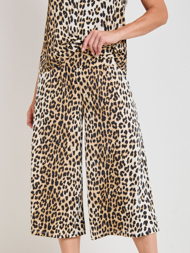 PANTAL&Oacute;N SET LEOPARDO DTY Negro