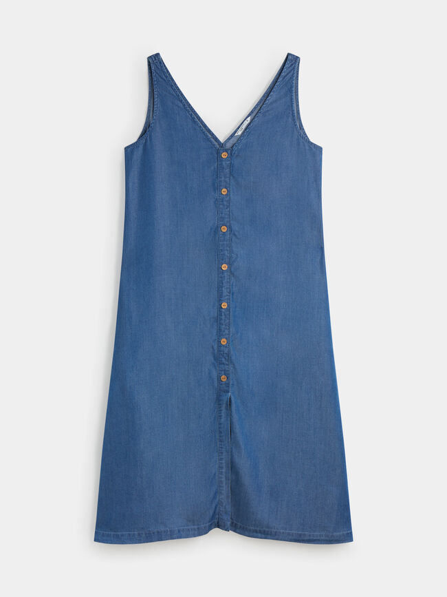 VESTIDO LYOCELL BOTONES Mid blue