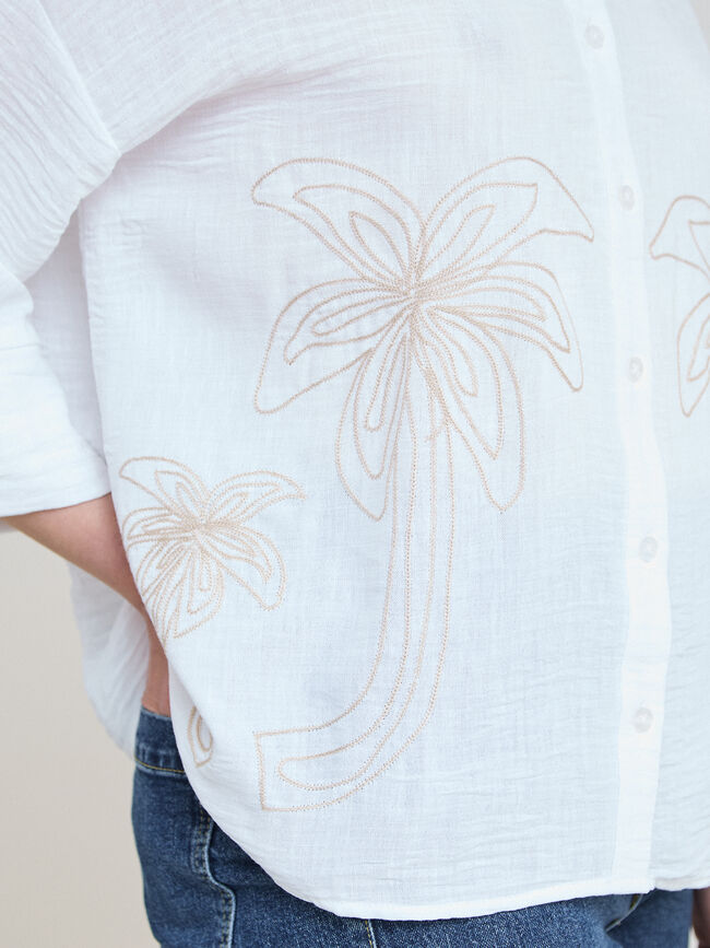 CAMISA BORDADA Blanco Optico