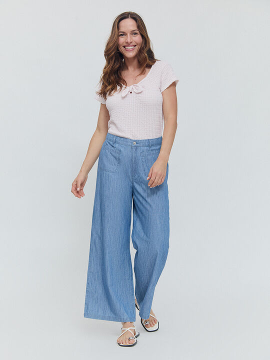 PANTALON CULOTTE Mid blue image number null