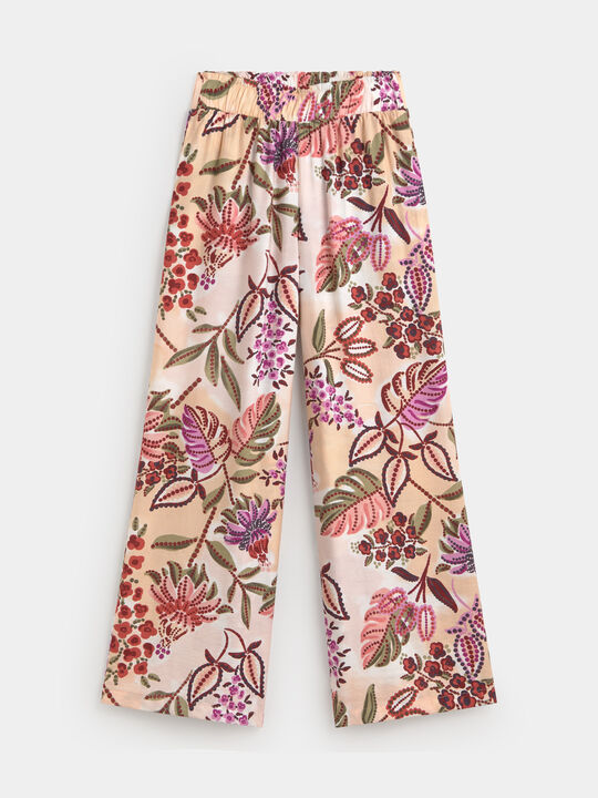 PANTAL&Oacute;N LARGO ESTAMPADO Crudo image number null