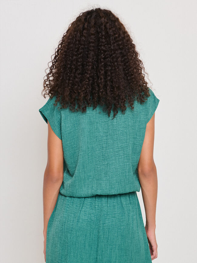 TOP BOTONES Verde Jade