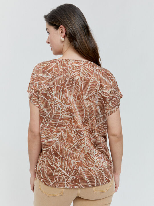 CAMISETA FALSO LINO Estampado 2 image number null