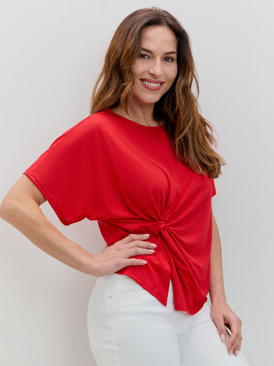 CAMISETA FLAM&Eacute; NUDO ABERTURA Rojo image number null