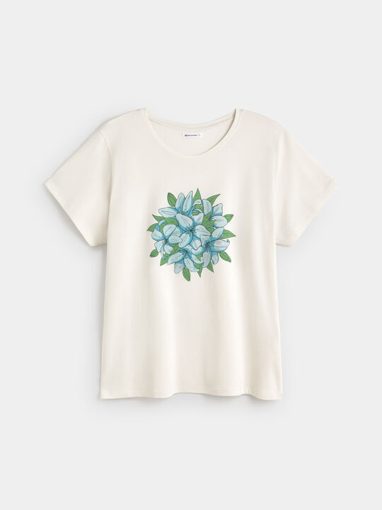 CAMISETA FLORES TROPICALES Crudo image number null