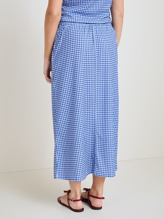 FALDA VICHY Azul Marino image number null