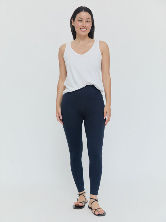LEGGING BASICO LARGO Azul Marino image number null