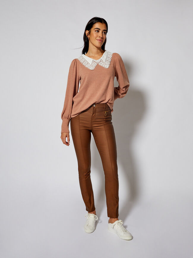 CAMISETA M/L CANALE CUELLO BOBO Camel