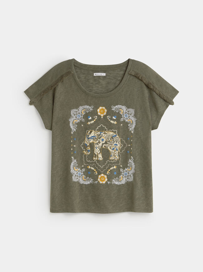 CAMISETA POSICIONAL ELEFANTE Kaki