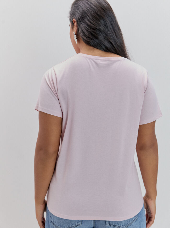 CAMISETA ESPEJOS REDONDOS Rosa Pastel