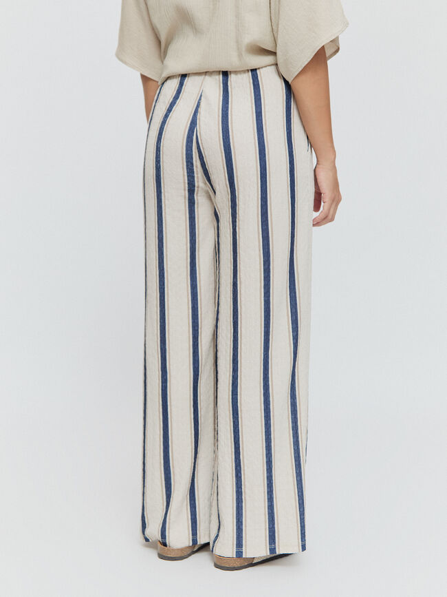 PANTALON ESTAMPADO RAYAS Crudo