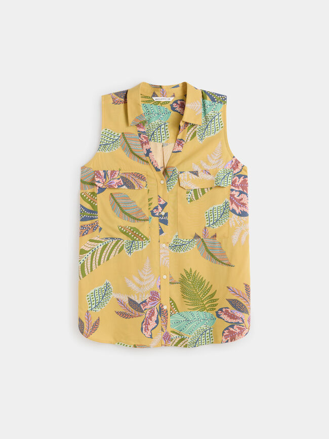 BLUSA SIN MANGAS Mostaza Oscuro