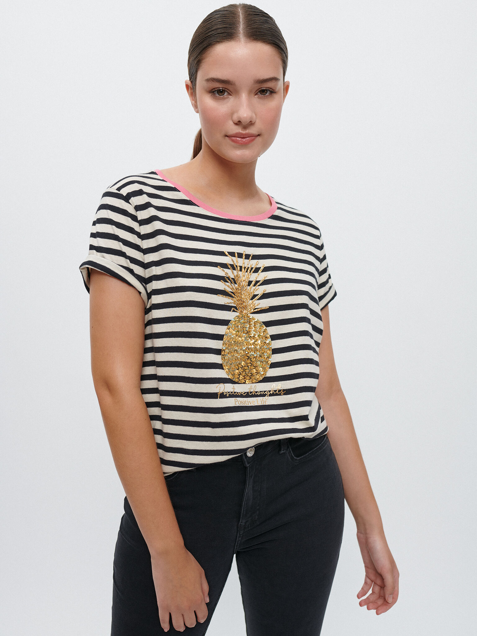 Camiseta lentejuelas outlet