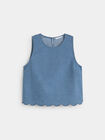 TOP DETALLE ONDA Mid blue