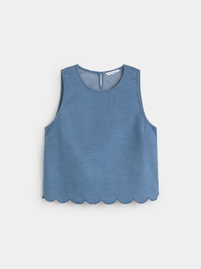 TOP DETALLE ONDA Mid blue