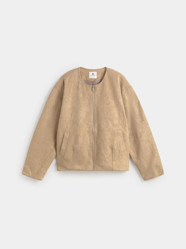 BOMBER ANTELINA BORDADA Camel