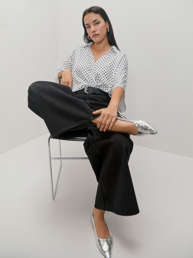 BLUSA VOLUMEN LUNARES Blanco Optico