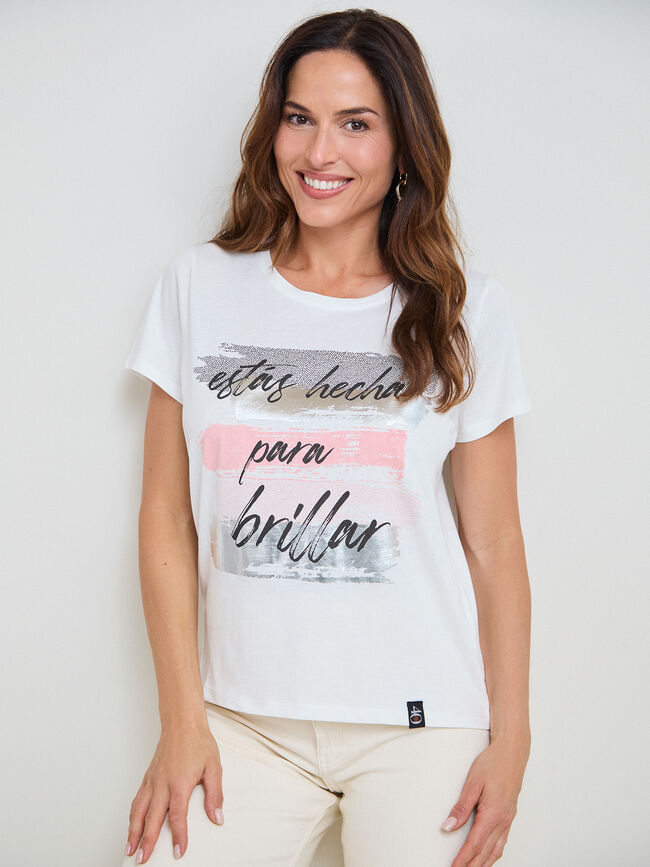 CAMISETA 40 ANIVERSARIO Blanco Hueso