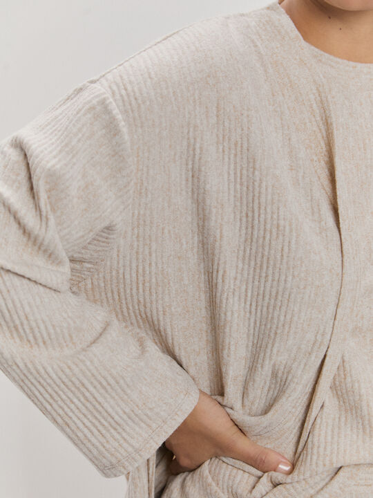 CARDIGAN LANOSO PIEDRA OSCURO image number null