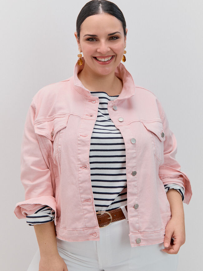 CAZADORA VAQUERA BASICA Rosa