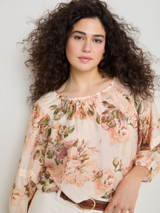 BLUSA DETALLE MANGAS Crudo image number null