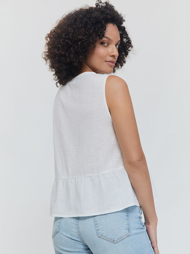 TOP CON LAZOS Blanco Optico