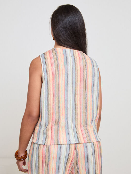 CAMISETA GOMA BAJO RAYAS CRINKLE Rayas 1 image number null
