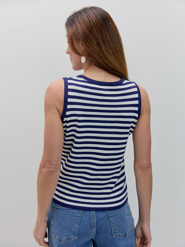 TOP RAYAS COLORES Azul Marino