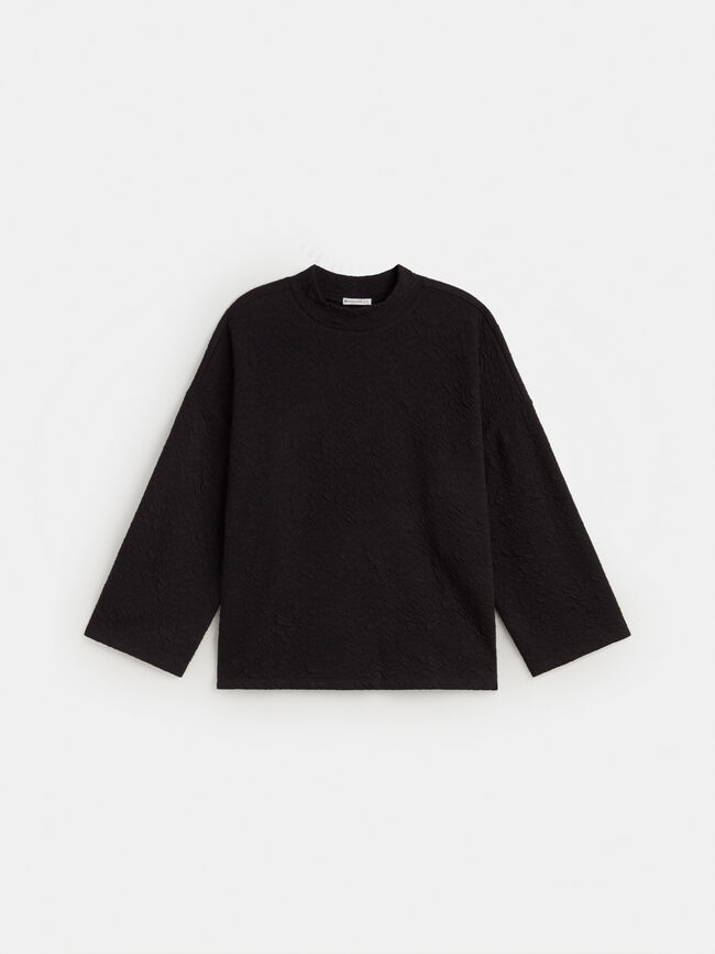 SUDADERA TEXTURA Negro