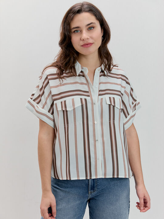 CAMISA MANGA CORTA Piedra image number null